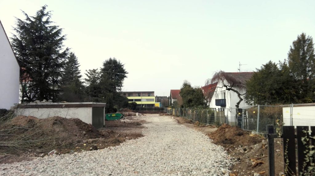 Grundstock am Dammweg nach der Rodung